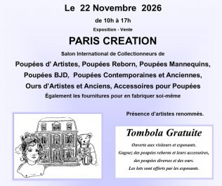 Paris Cr�ation - salon de la poup�e, barbie, ourson