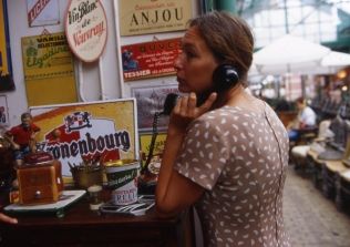 Woman shopping in the flea market