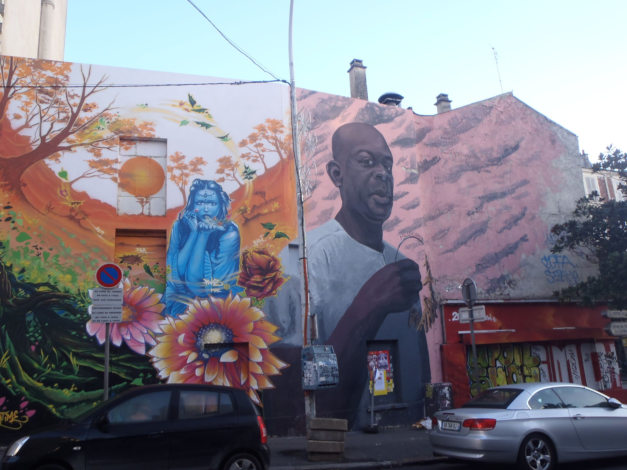 Mur de graff proche de la Mairie de Bagnolet