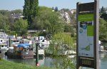 Entre du port de plaisance - panneau des passeurs de Marne