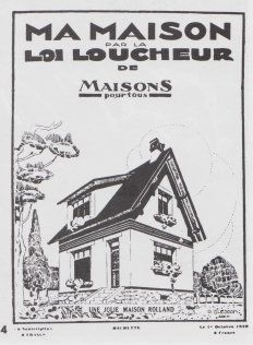 Couverture du numro hors srie de Maisons pour tous du 1er octobre 1929, qui prsentait des modles de maisons conues par des architectes