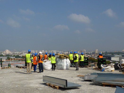 Chantier philharmonie toit