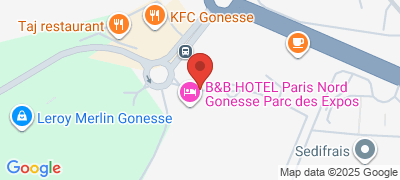 B&B Htel Paris Nord Gonesse Parc des Expos, Rue Jean Mermoz Zac Entree Sud, Rond Point de Bonneuil, 95500 GONESSE