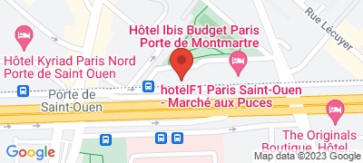 Hôtel F1 Paris Saint-Ouen Marché aux Puces, 29 rue du Docteur Babinski, 75018 PARIS